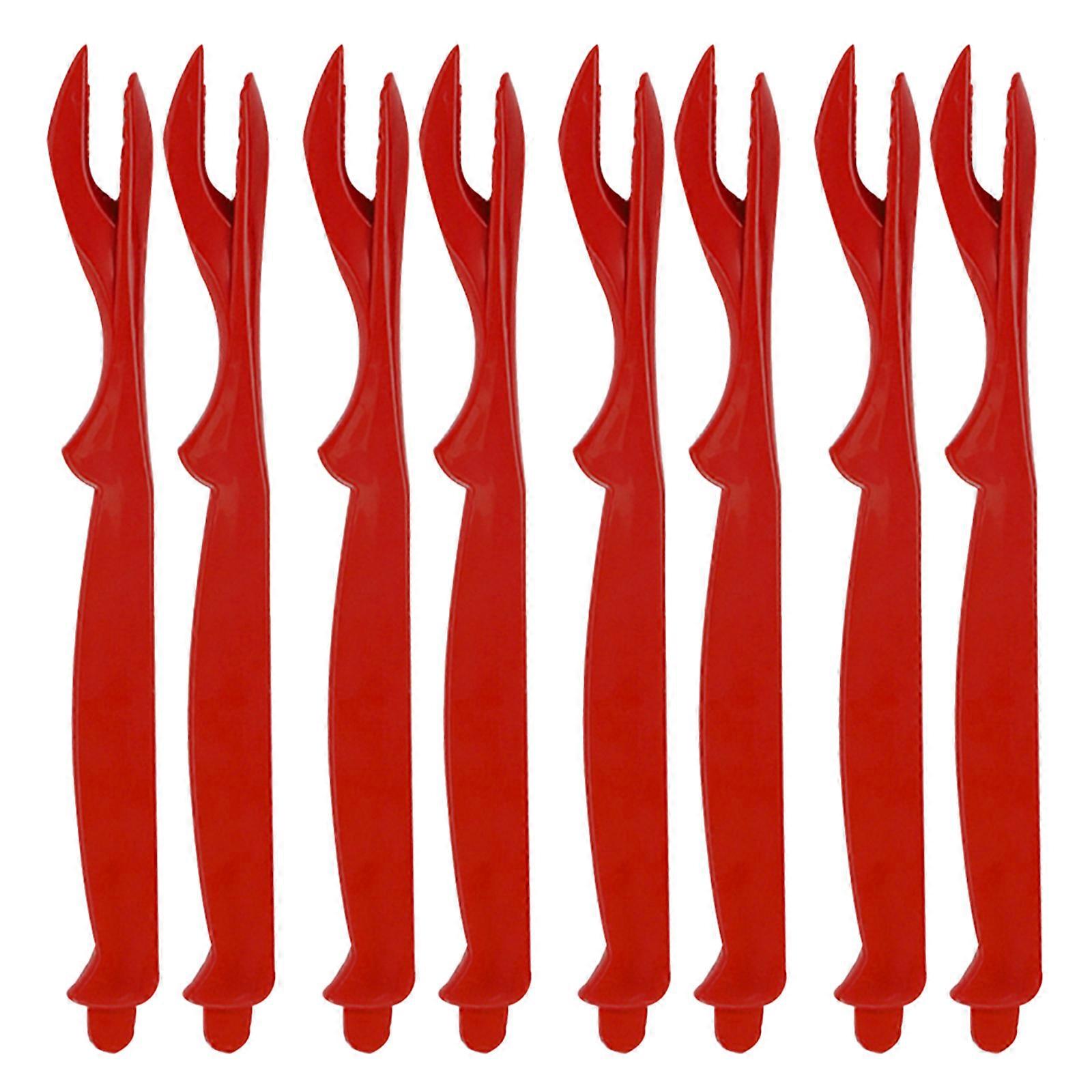 Crab Leg Tools Multi-Function Plastic Crab Eating Forks for 8Pcs Seafood