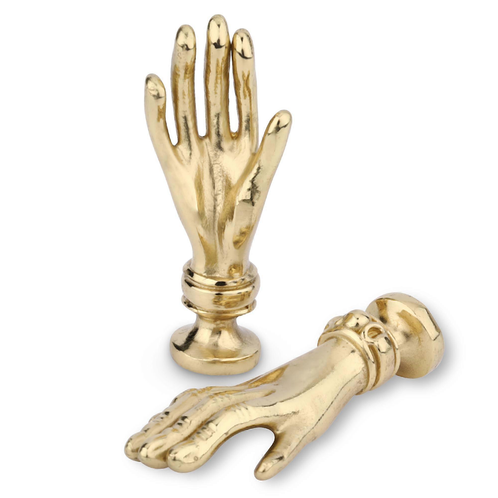 2 Pack Solid Brass Palm Cabinet Knobs and Drawer Pull Handles for Cabinets Dressers Cupboards