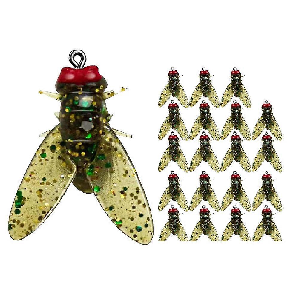 Gelber bionischer Fliegenfischköder, Köder bionischer Fliegenfischköder mit Insektenköder