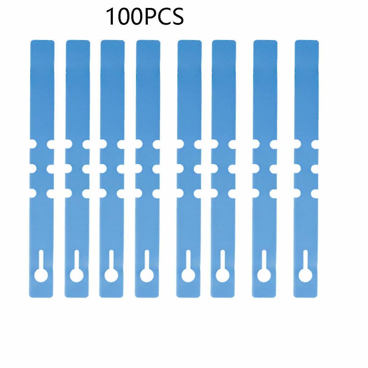 Seedling Tags, Gardening Tags, Ring Set Tags, Flower Tags (100 Sheets Ring Set Tags: Blue)