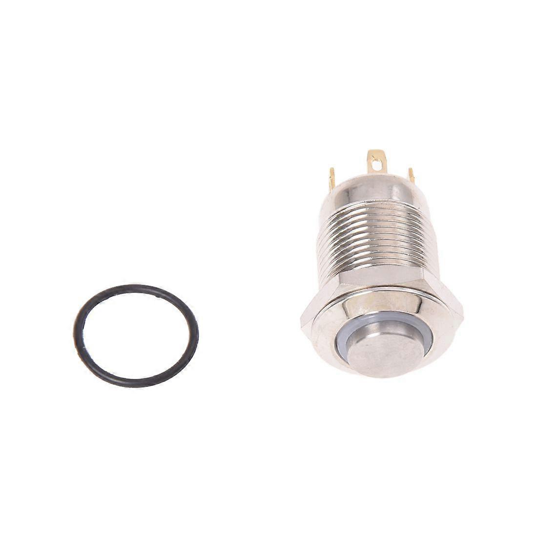3V Push Button Switch Doorbell Button Blue LED 12 mm Silver