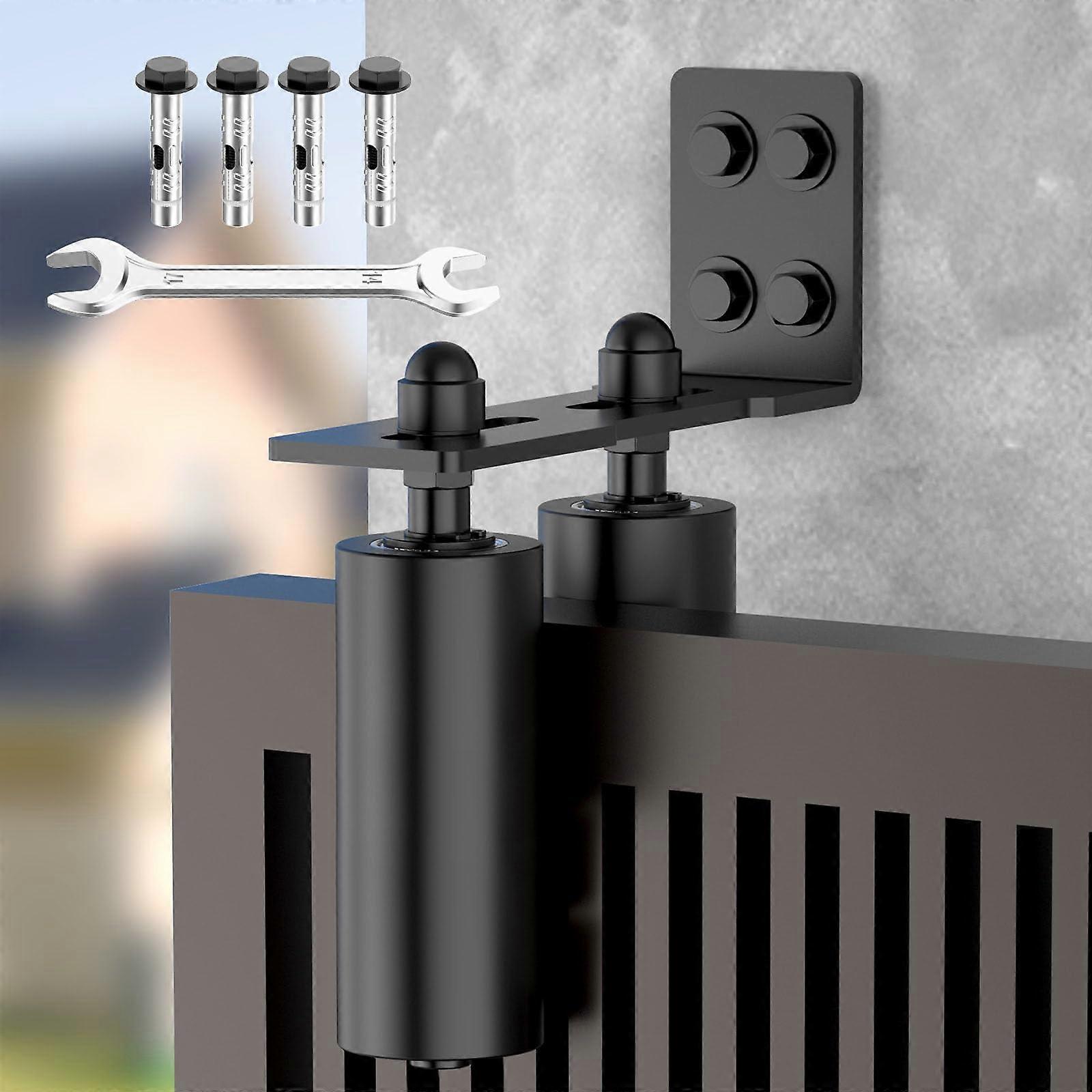 Sliding Gate Roller Guide 6in Black Adjustable LBracket Heavy Duty Gate Wheel Bracket