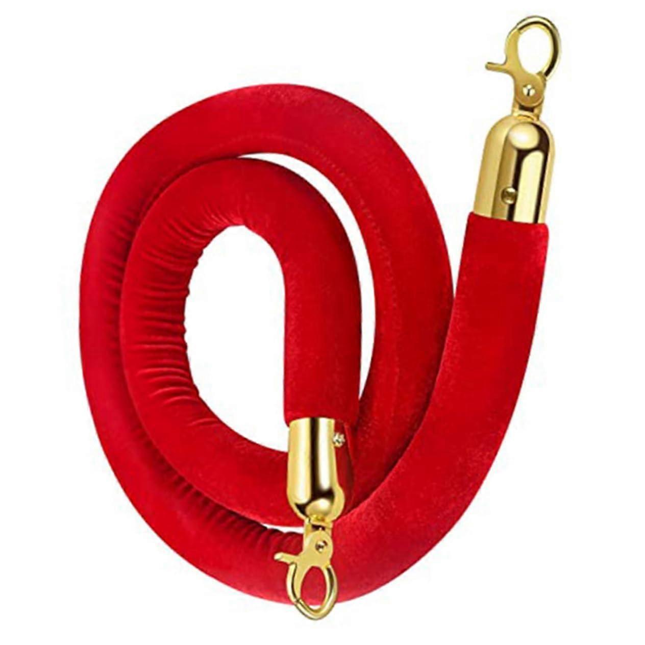 2pcs Stanchion Rope with Hooks for Crowd Control Barrier, Durable Queue Management Accessory