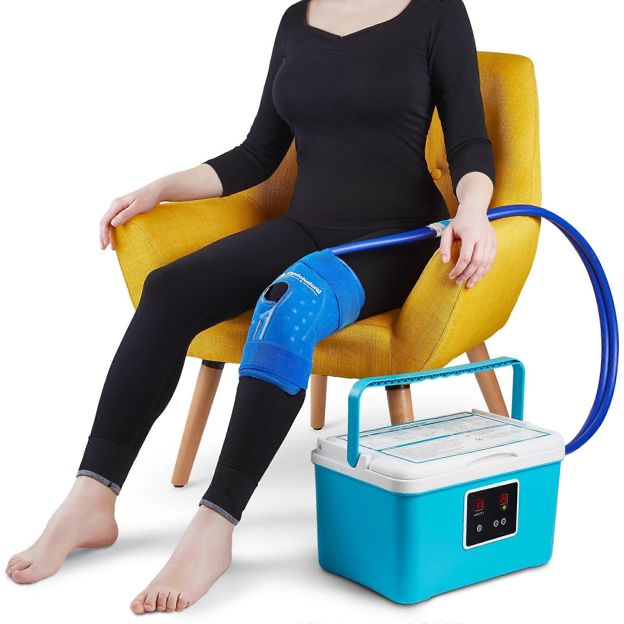 Cold Therapy Machine for Knee Surgery Recovery with Adjustable Pad, Continuous Cold Circulation and Digital Timer
