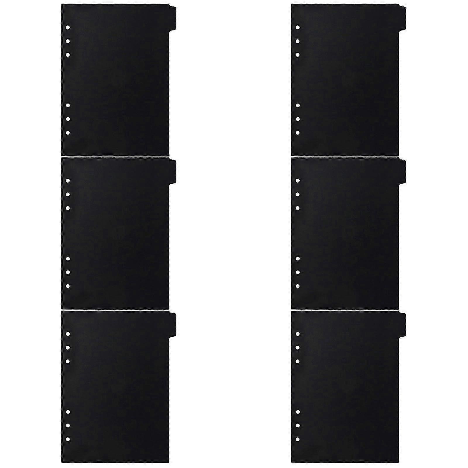 Notebook Binder Dividers Tabs for Sorting Documents 18Pcs Black PP