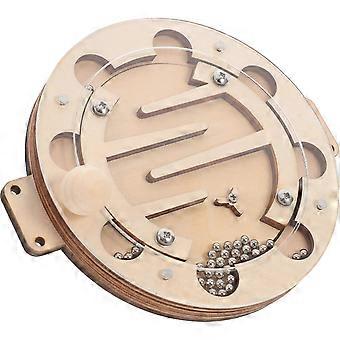 Round Wooden Maze Board Game for Early Education Busy Board 2Pcs