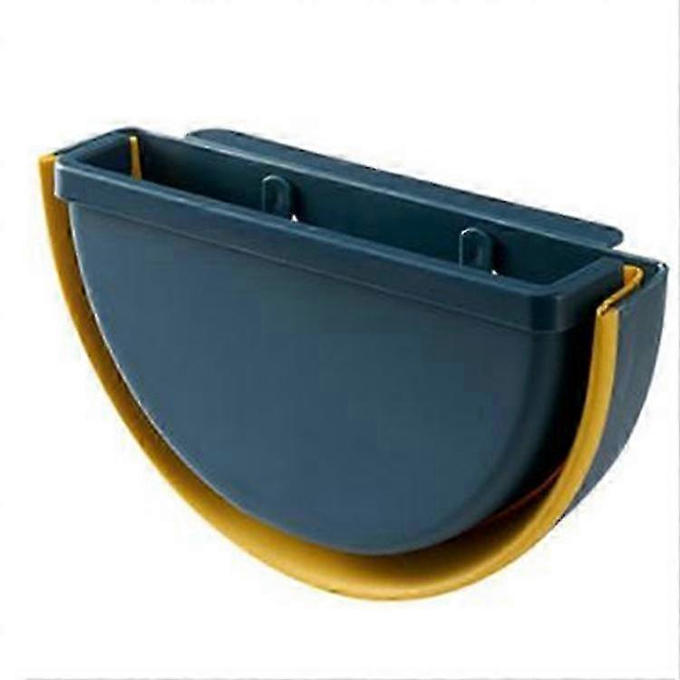 Telescopic trash can dark blue