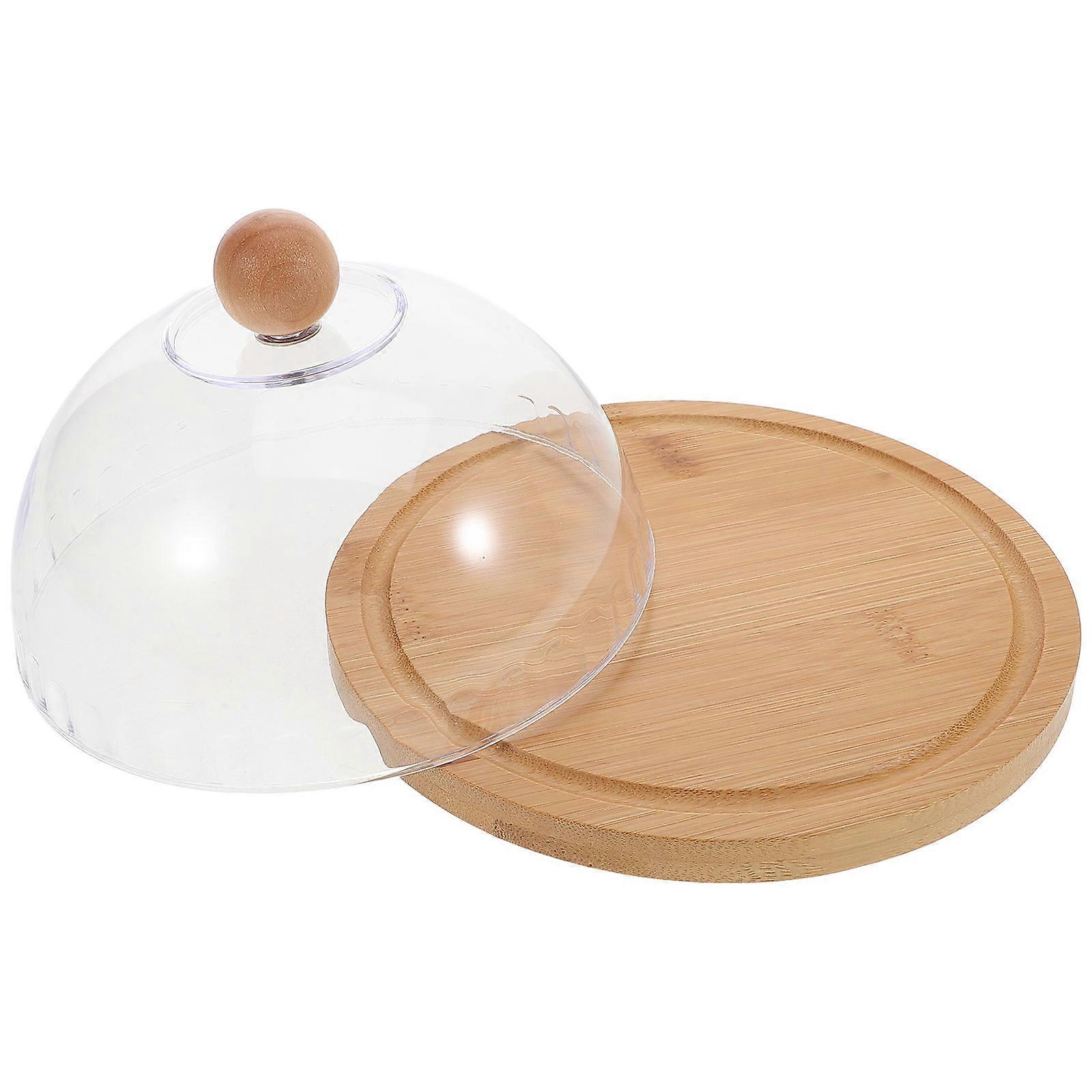 Cheese Dome Serving Tray with Lid for Appetizer Multi Material