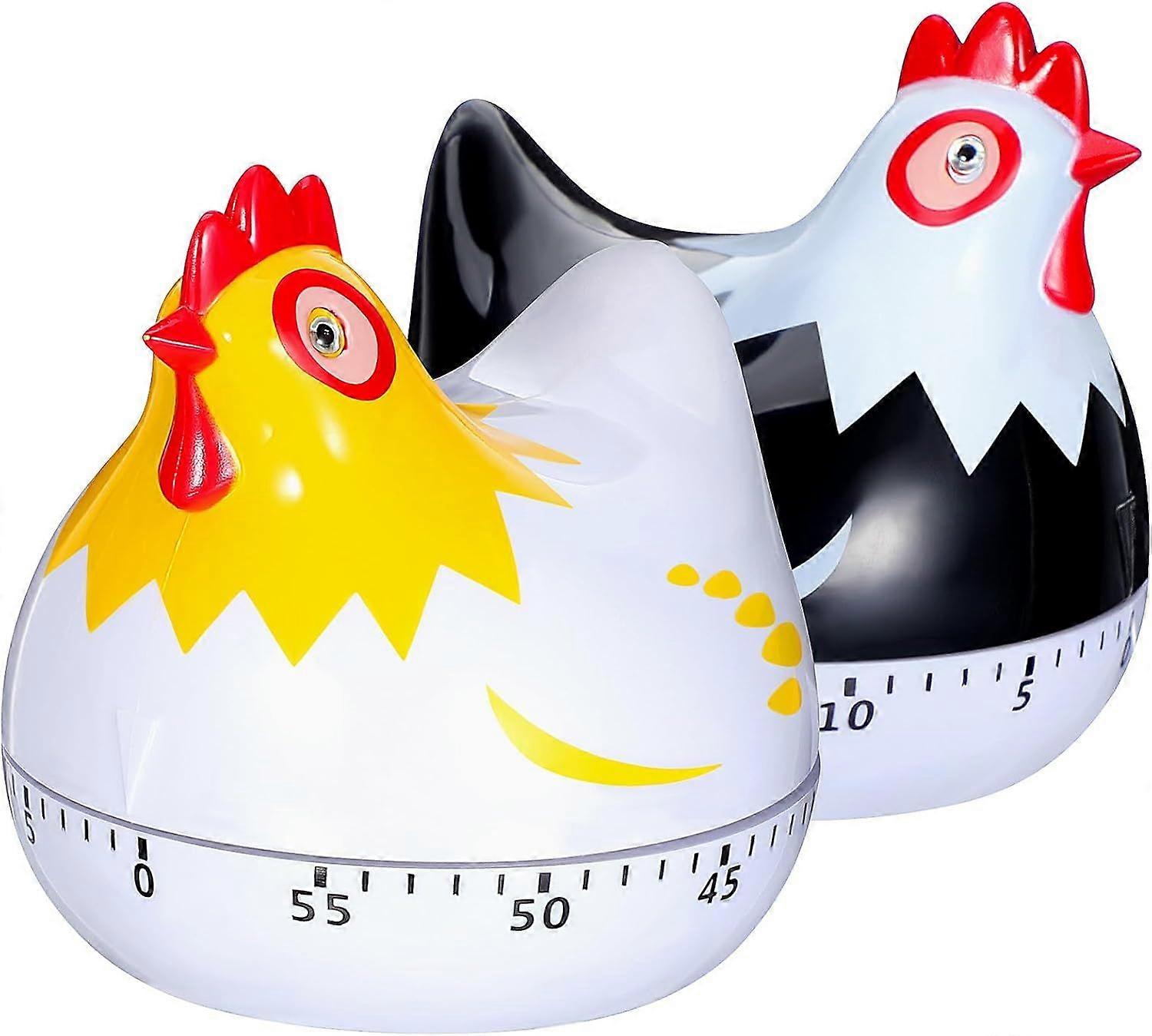 Cartoon Chicken Kitchen Timer 2pcs Mechanical Management Reminder