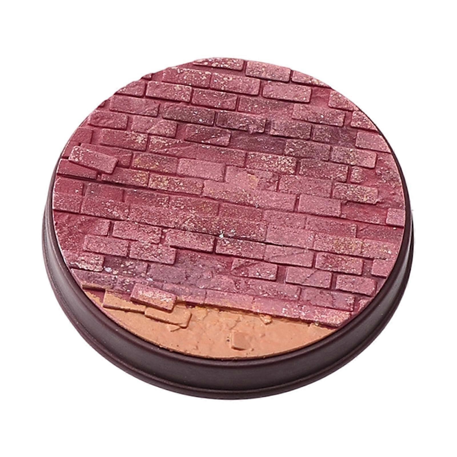 Model Car Red Brick Round Scene Base Accessory Showcase Replacement Versatile