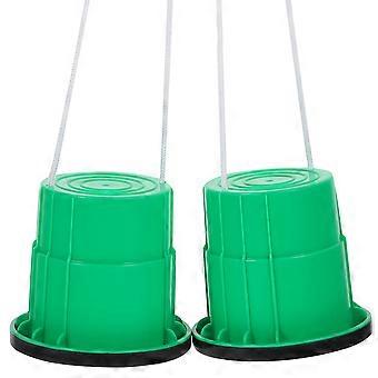 Brinquedo de perna de pau infantil antiderrapante para treinamento de equilíbrio, 2 unidades, verde.