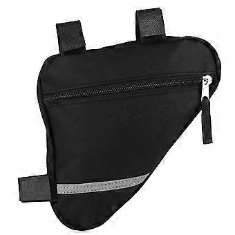 Bicicleta Frente Quadro Saco de Armazenamento Acessórios Bicicleta Saco de Sela para Bicicleta (Preto)