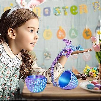 3D Printed Dragon Egg with Articulated Dragon Inside - Collectible Fidget Toy for Kids & Adults - Perfect Gift!