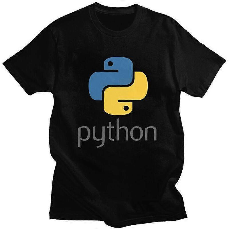 Custom Programmer Python Symbol T Shirt Men Short Sleeve Computer Developer Programming Coder Tee Tops Oversized Tshirts Merc...