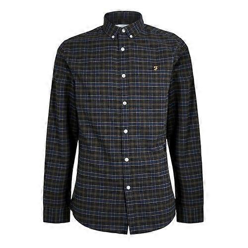 Farah Mens Fraser Checked Regular Button-Down Shirt