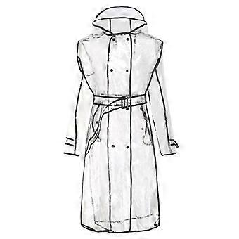 Women Transparent Raincoat Belted Waterproof Jacket Clear Rain Hooded Coat Poncho Household-Yvan