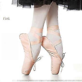 Unisex Ballett Spitzenschuhe mit Band, weiche Sohle Professionelle Tanzschuhe für Frauen
