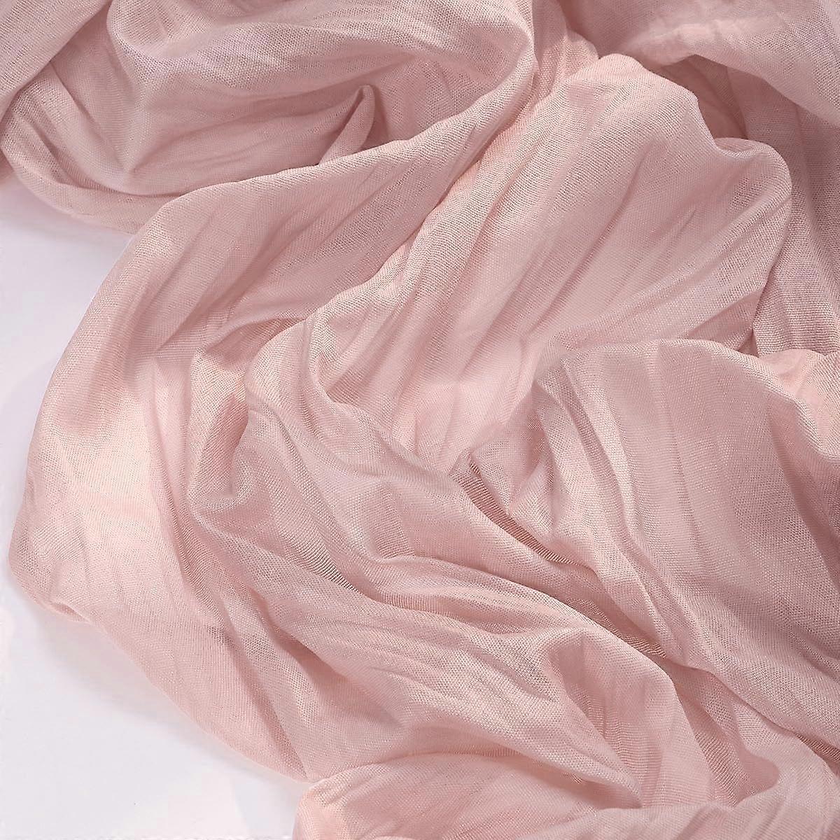 4pcs Pink Table Runner Spring Easter Cheesecloth Table Runner 170 inch Cheese