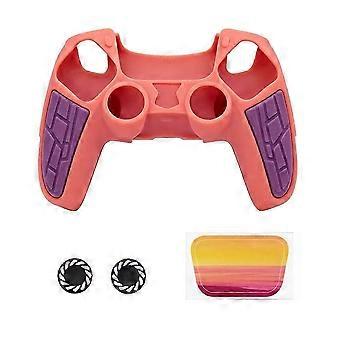 Silicone Case compatible with PS5 DualSense Controller with Thumb Grip Caps Kit Soft Protective Case Cover Special Edition Series