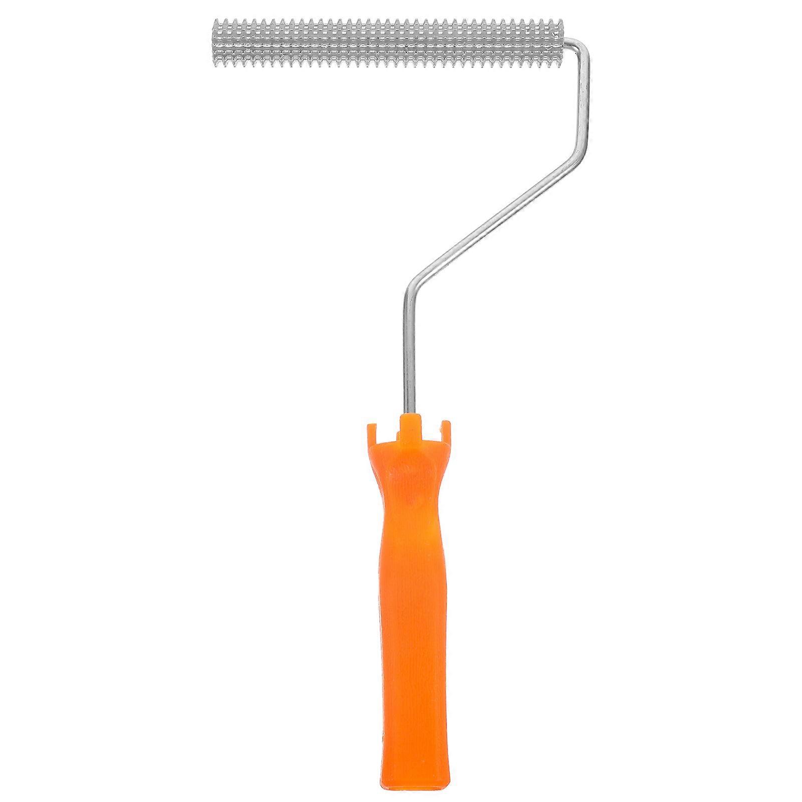 Bubble Remove Tool Cement Roller Self Leveling Tool Spiked Defoaming Device Part Orange
