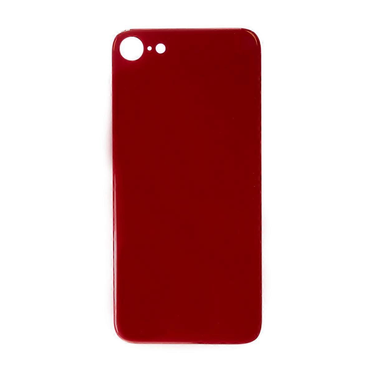 Glass Back For iPhone 8 Plain in Red