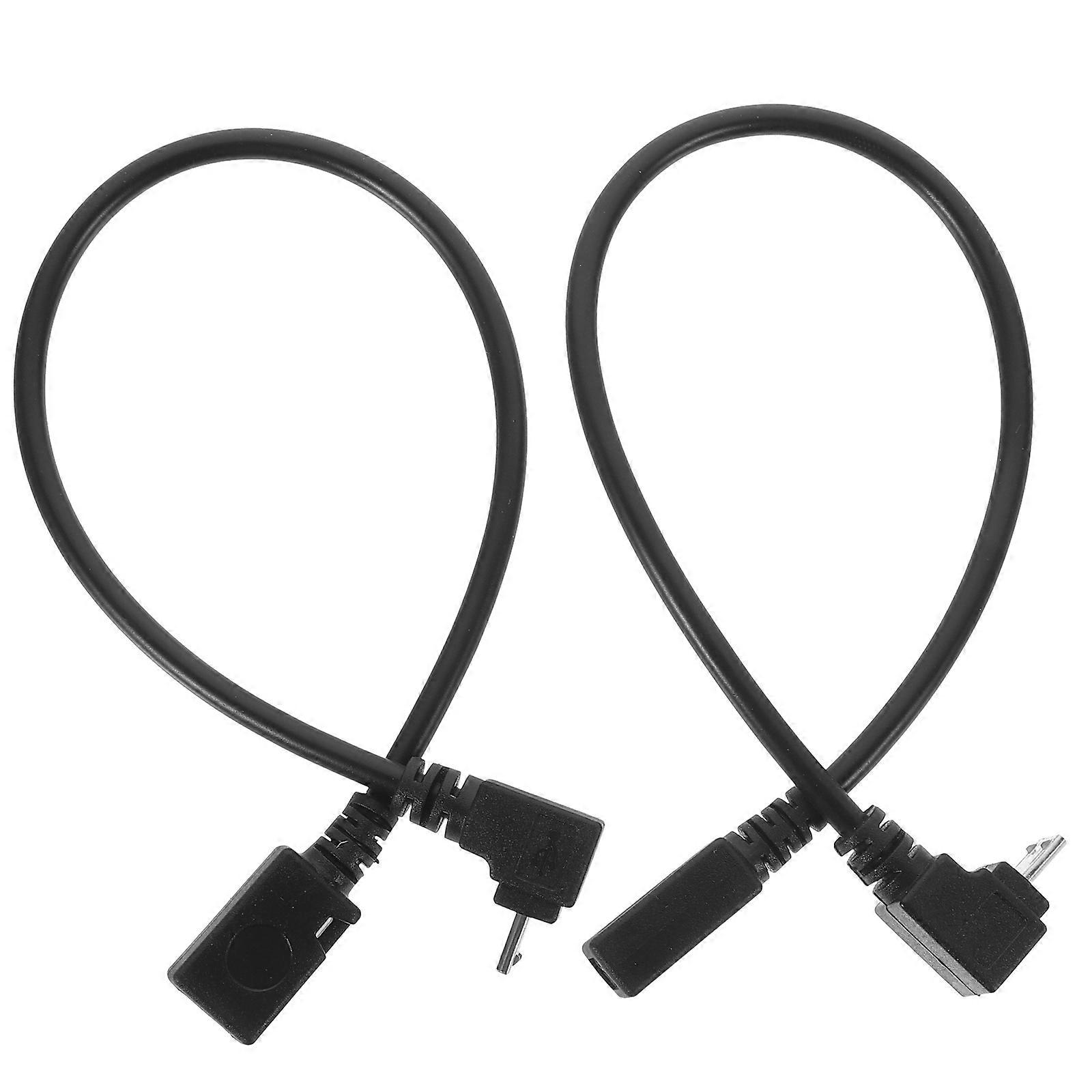 2pcs Right Angle Micro USB Cable 90 Degree Adapter For Data Transfer Charging