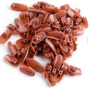 200 pieces of practice nail pieces, brown