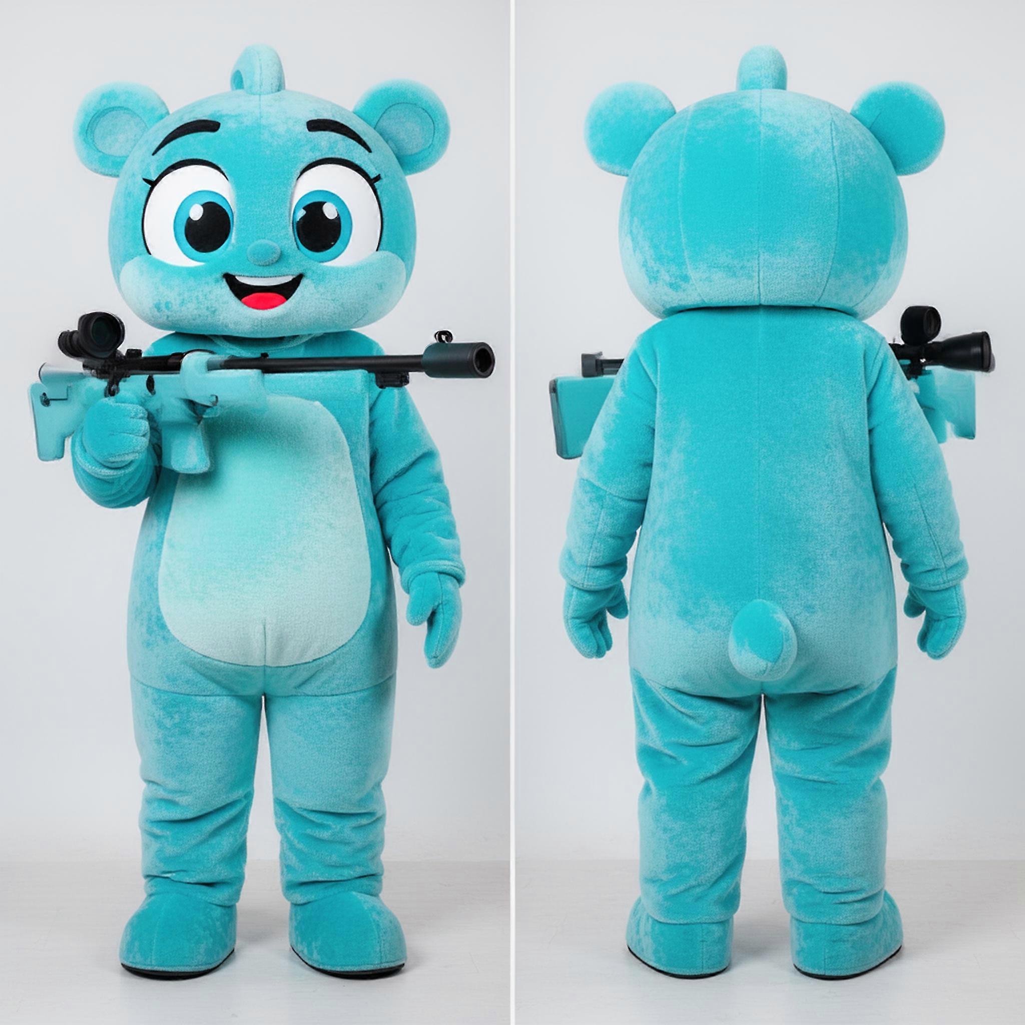 MASTICOT Cyan Tactical Sniper Mascot