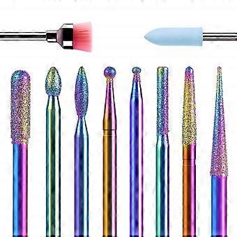 Nagelborr Set Diamantnagelband Nagelborrset för nagelborr E-fil manikyr och pedikyrborttagare Verktyg för akrylgelnaglar Salongens hem nagelvård p