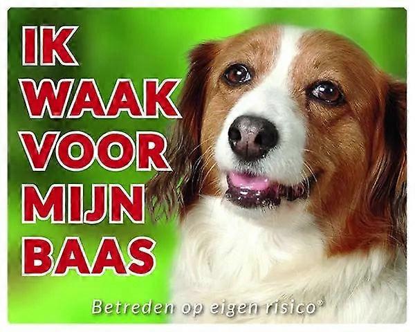 Sticker King Kooikerhondje Warning Sign - I Watch Out For My Owner (2)