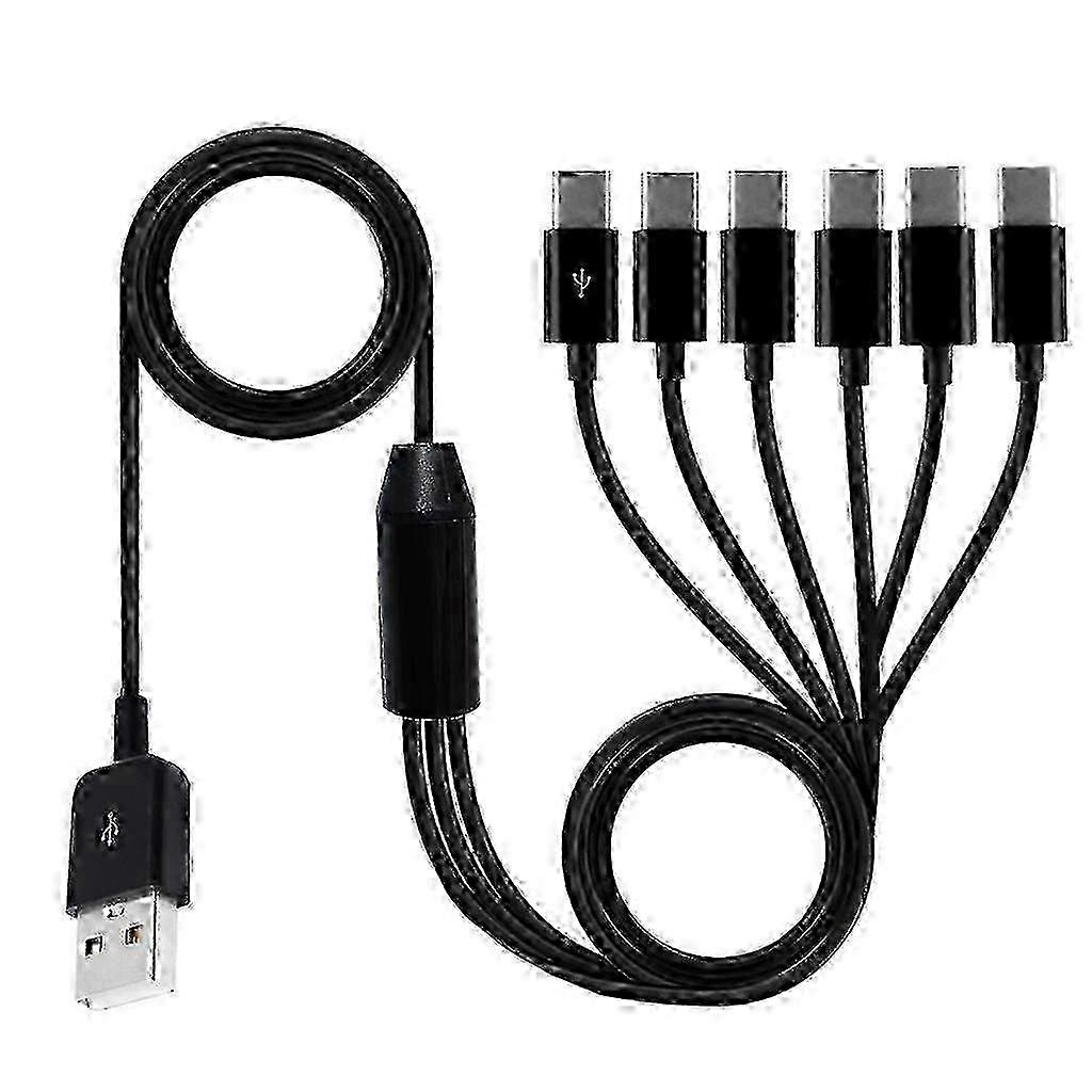 USB2.0 6x Type-C Charging Splitter