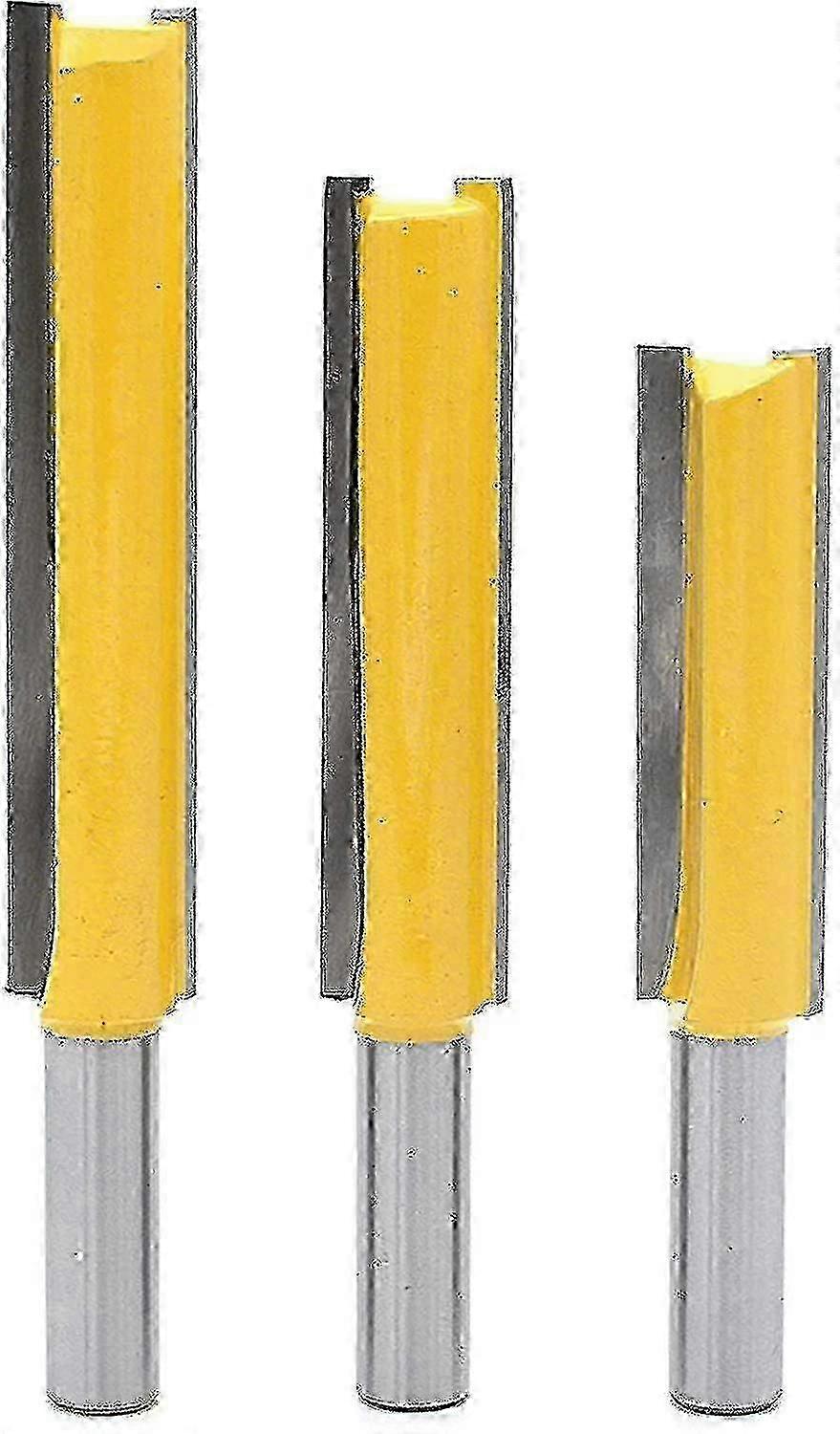 3pcs 8mm Shank Straight Router Bit End Mill Set