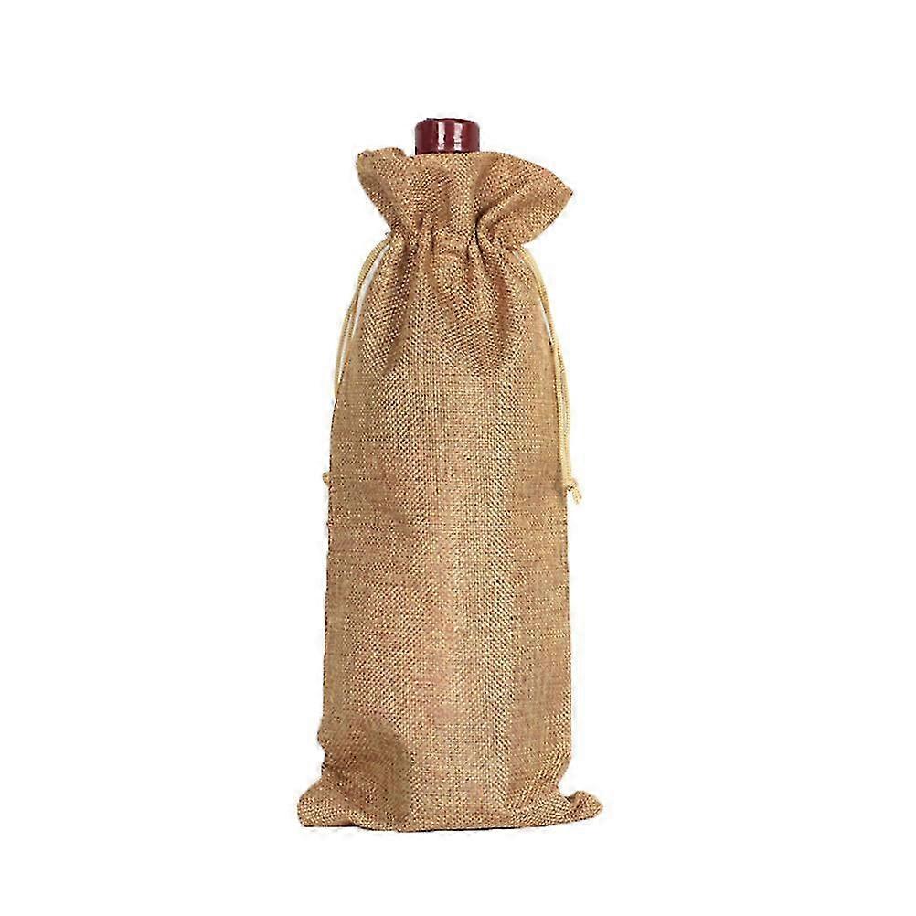 Light Brown Linen Drawstring Gift Bag 1Set Compatible with Wedding Gift Decorations