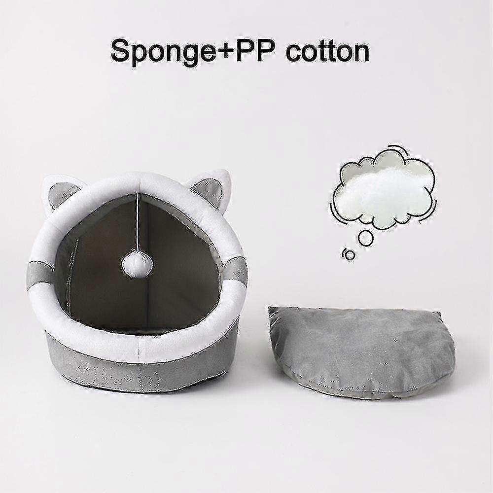 Snug Hooded Pet Bed Machine Washable