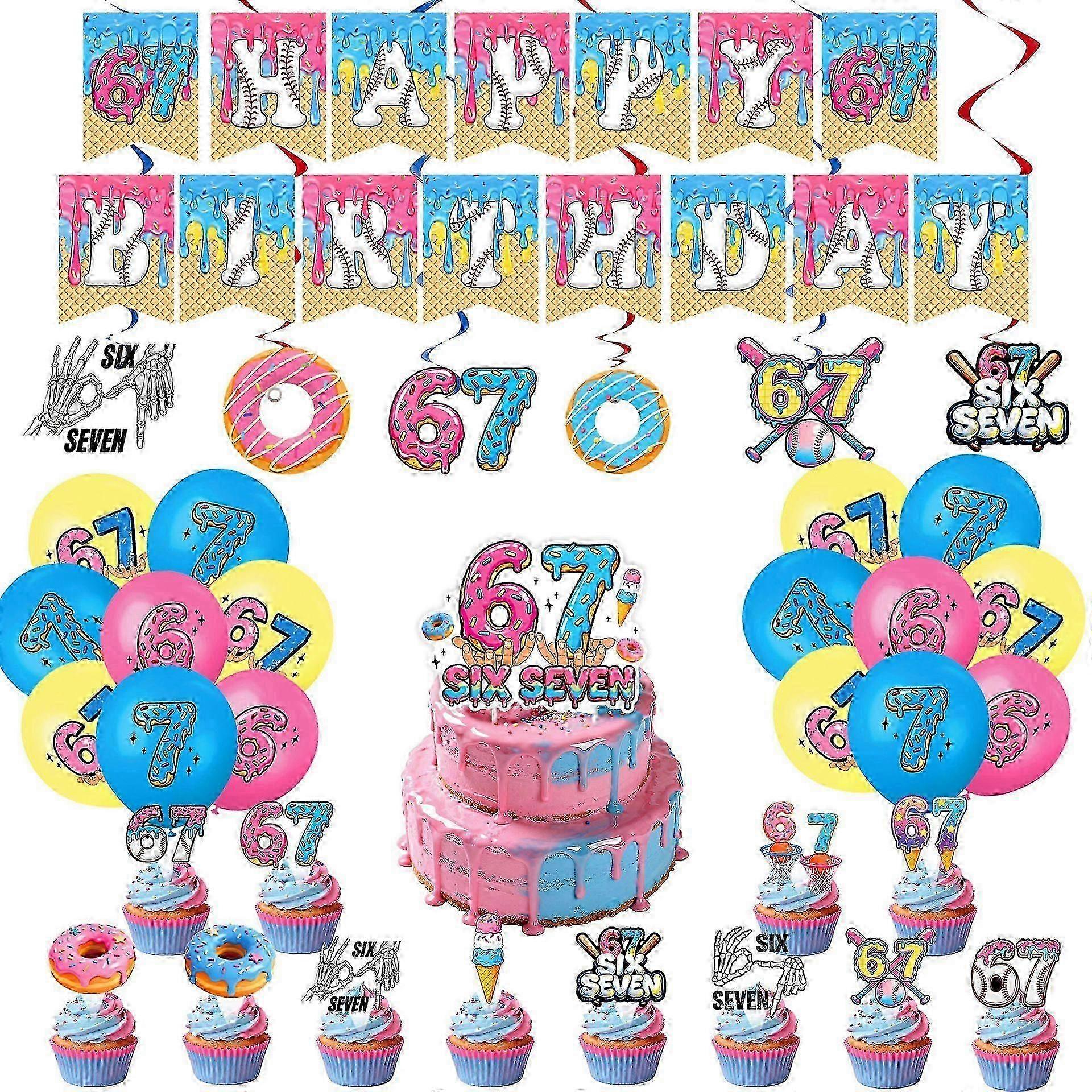 67 Meme Birthday Decorations Set