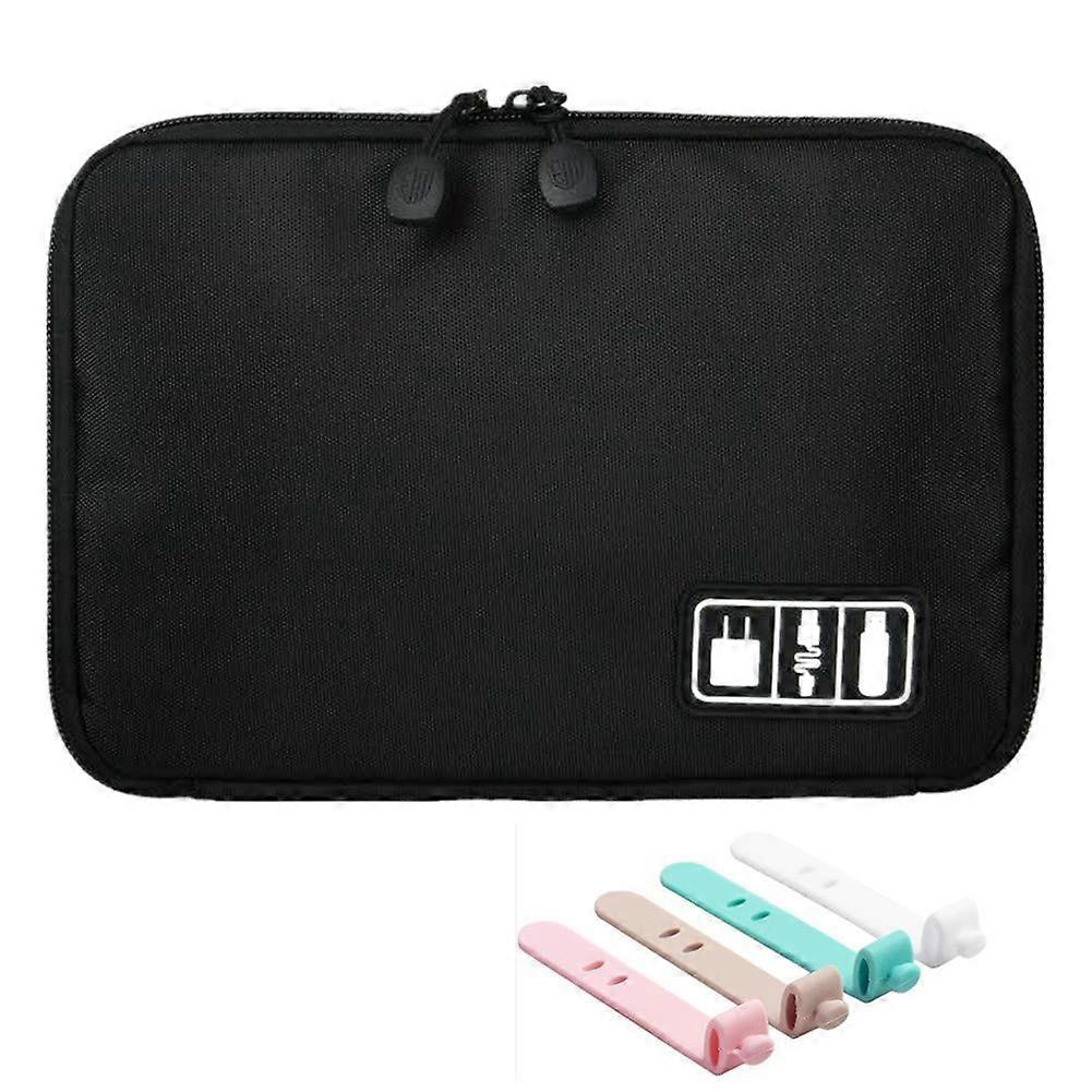 Waterproof Travel Electronics Organizer Bag with MultiPocket Cable Storage and Compact SpaceSaving Design