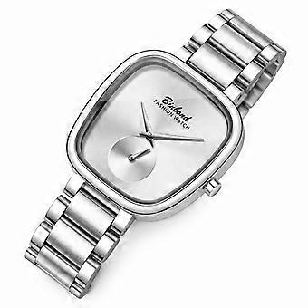 Binbond Women's Quartz Watch Stainless Steel White Dial Waterproof Simple Fashion Wristwatch JY