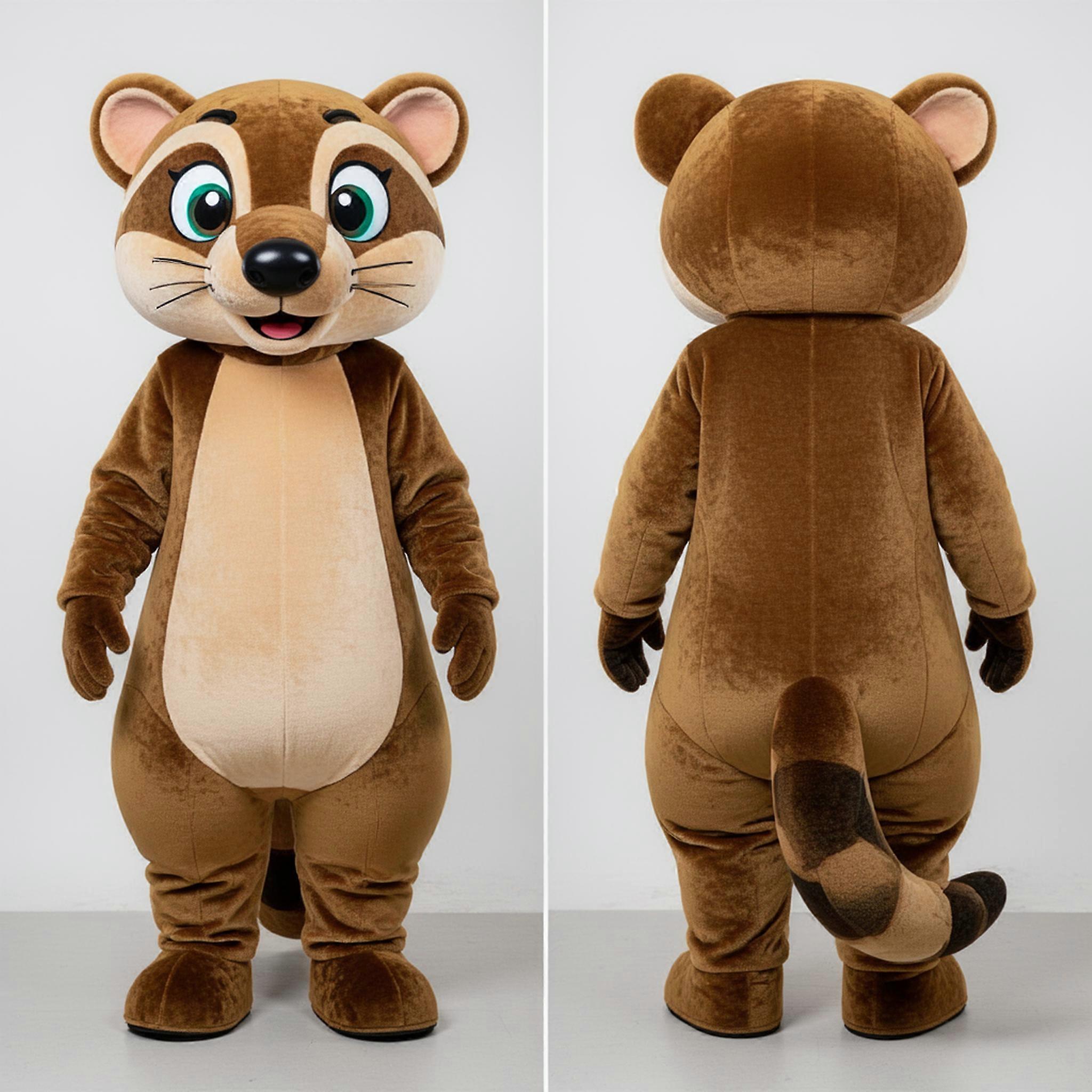 MASTICOT Sandy Brown Cartoon Civet Mascot