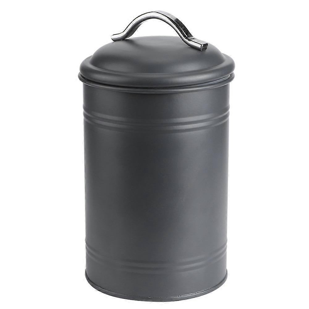 Rustic Iron Storage Jar 6.1*4.1in Nut Storage Container Tea Leaf Jar Kitchen Storage