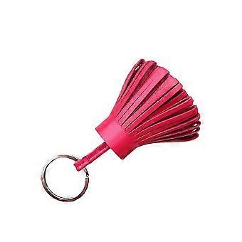 Leather Tassel Keychain Pendant, Metal Keyring, Organize Keys, Portable Bag Decor, 1 Piece