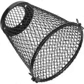 Copertura in rete metallica per lampade riscaldanti, colore nero, adatta per acquari di tartarughe e testuggini.
