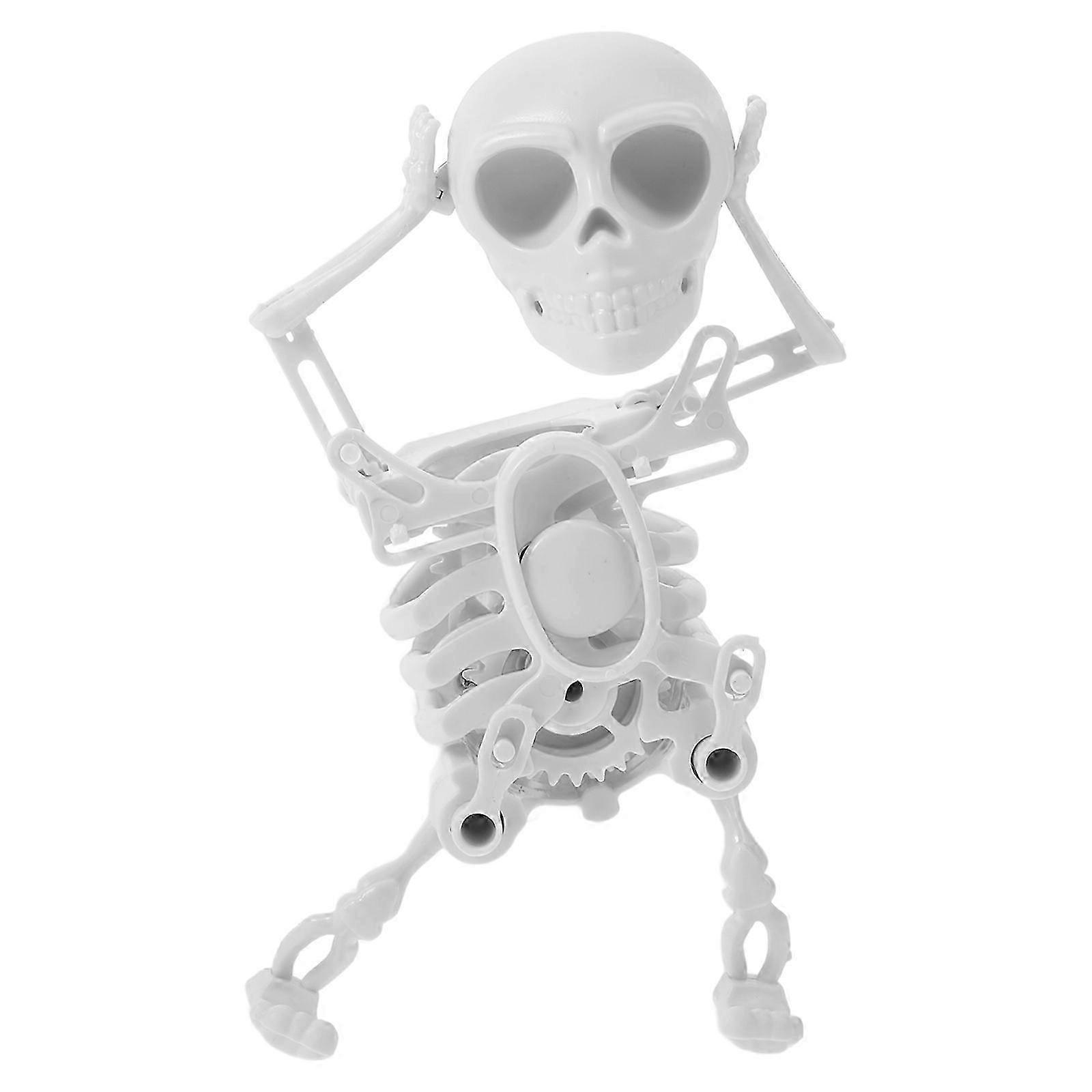 Playing Wind Up Skeleton Toy Dancing Halloween Toy