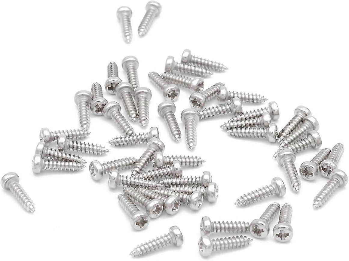 Chrome 2mm Tuning Peg Mounting Screws