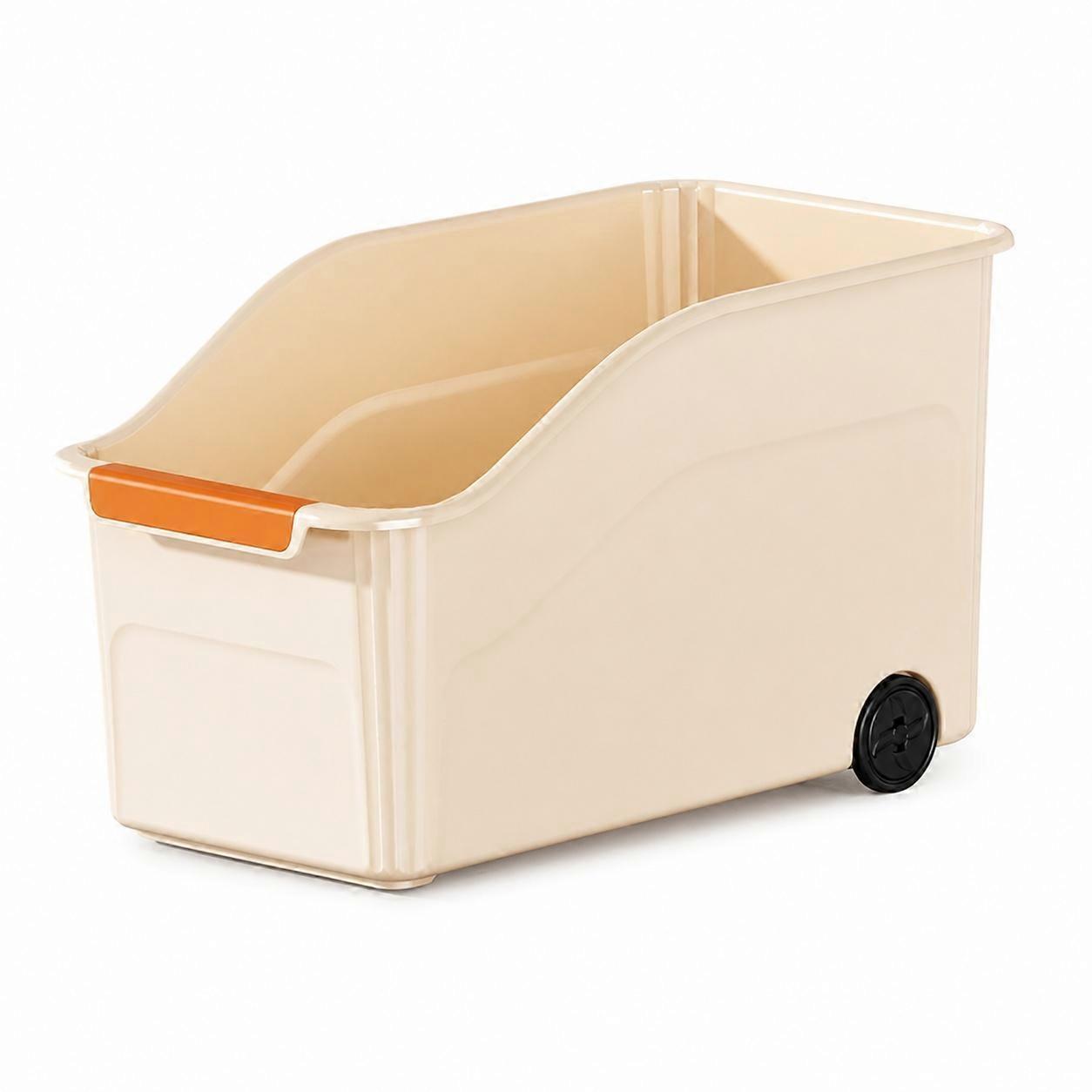 Kitchen Storage Bin with Wheels, Movable Plastic Storage Box, Home Organization