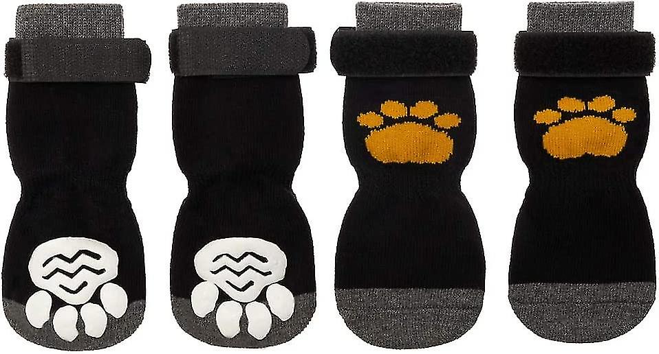 Anti-slip Dog Socks For Dogs 2 Pairs Soft Adjustable Paw Protection Dog Grip Socks With Strap Traction Control