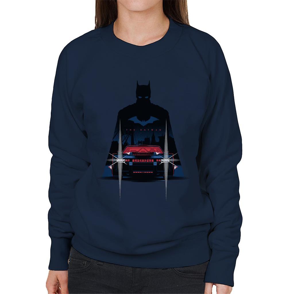 The Batman Silhouette Batmobile Women's Sweatshirt