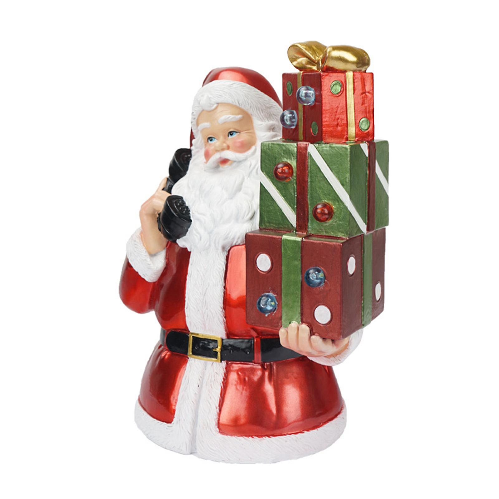 Christmas Santa Clause Calling Shape Desktop Ornament Adding Home Christmas Ambience