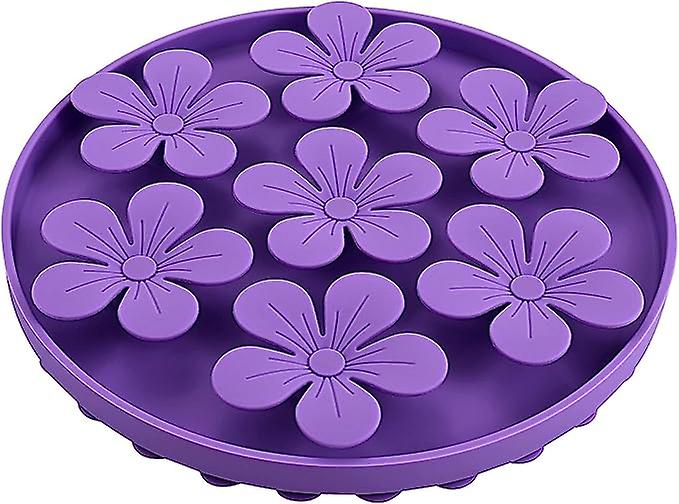 Cute Flower Shape Soft Silicone Rubber Pet Cat/Dog Slow Feeder Anti Glutton Dog Bowl
