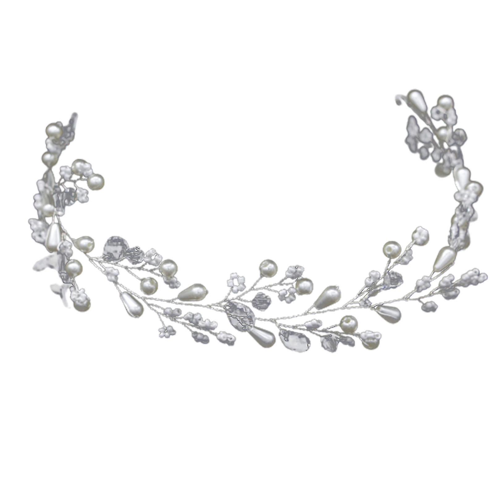 Beads Wreath Hair Band Elegant Pearl Soft Vines Headband Vintage Handmade Hair Wreath Hairpieces For
