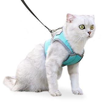 Cat Harness And Leash Escape Proof Adjustable Vest For Cats Cat Walking Jacket With Air Mesh Harness And Running,l